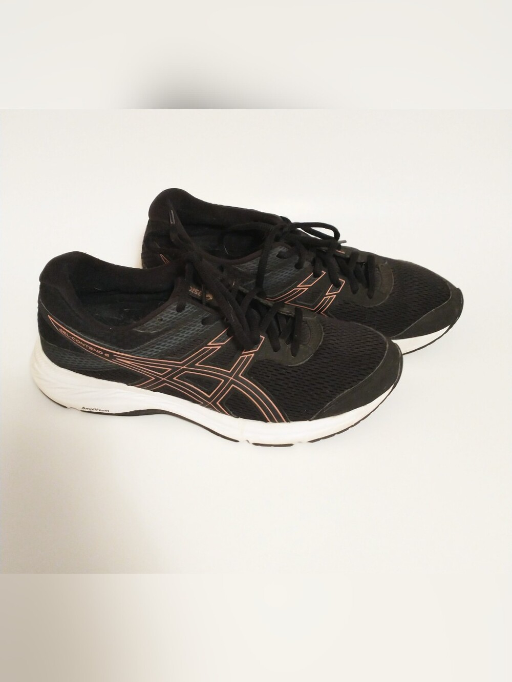 Asics Gel Contend 6 Amplifoam Women's 10 Black Everyday Running Shoes 1012A570